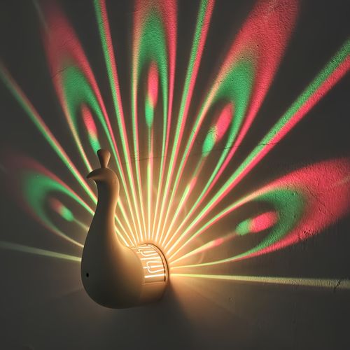 Peacock projection lamp
