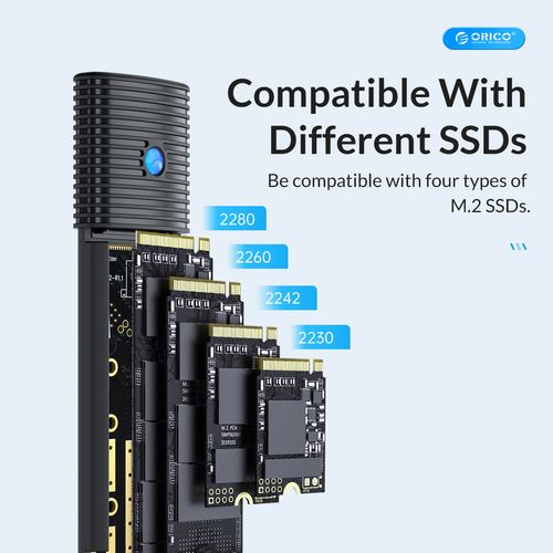 4TB ORICO M.2 NVMe SATA SSD Enclosure Adapter Tool-Free
