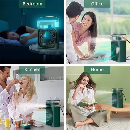5 holes spray fan humidification refrigeration air conditioning fan desktop dormitory mini usb water fan