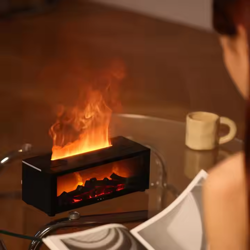 Flame-shaped aromatherapy humidifier