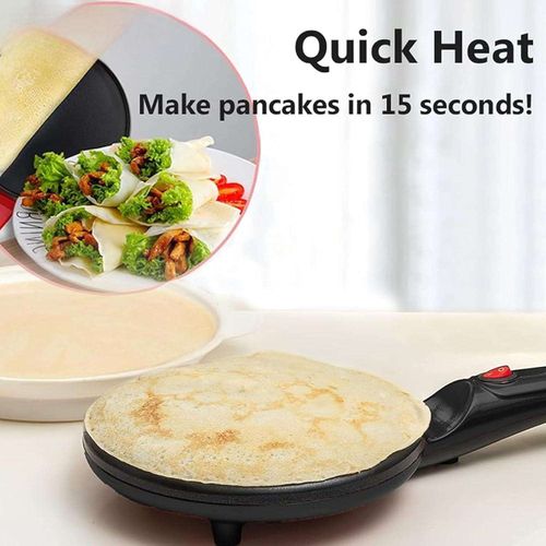 Electric Crepe Maker With Auto Power Off 8 Inch Portable Crepe Maker  Non-Stick Dipping Plate With On Off Switch
