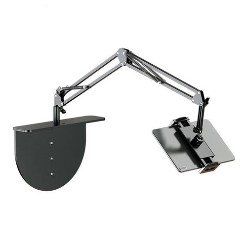 Innovation clip-free enhanced stability hidden bedside retractable mobile phone stand tablet holder for sofa bed
