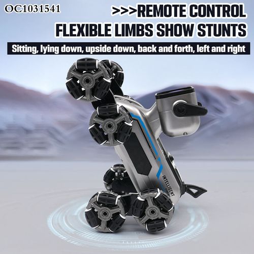 New children's intelligent remote-controlled robotic dog toy car as a gift, with eight-wheel drive, capable of stunt performances and functioning as a mechanical climbing vehicle.