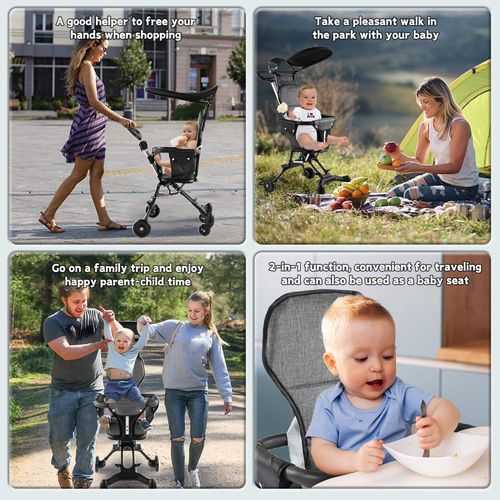 Luxury high-end landscape baby stroller comfortable baby carriage pram  foldable portable and with four wheels.
