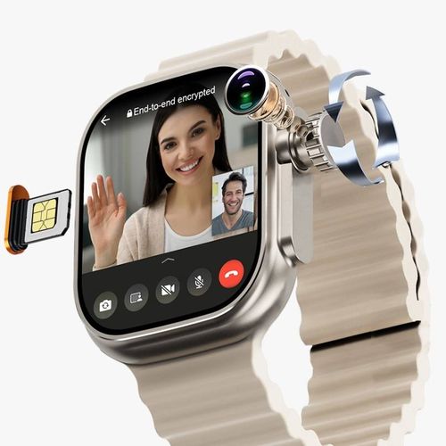 Men's Women's 4G WIFI Smart Watch 1.65-inch AMOLED Screen 1ATM Waterproof Sports Smartwatch With Sim Card