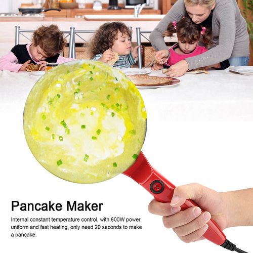 Electric Crepe Maker With Auto Power Off 8 Inch Portable Crepe Maker  Non-Stick Dipping Plate With On Off Switch