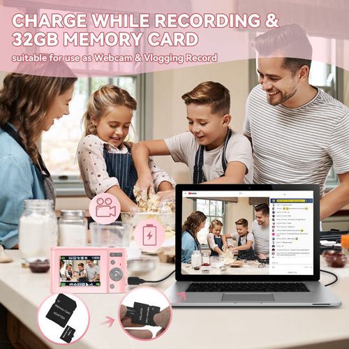 pink 1080p 16X Zoom custom disposable camera fujifilm dslr digital camera paper shoot camera for kid