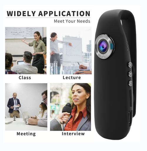 Mini Body Camera Night Version 140 Wide Angle PIR Cameras Pocket Back Clip Nanny Camera HD 1080P 10Hours Working