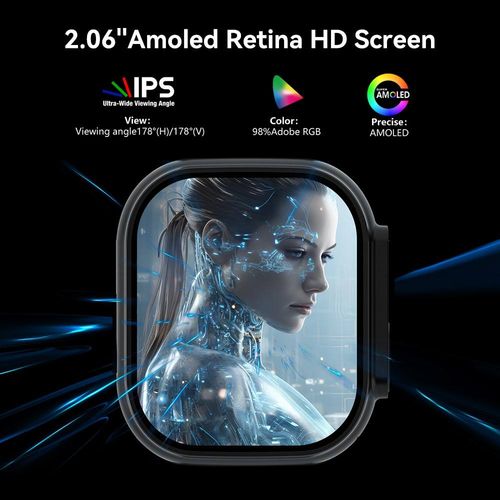 Men's Women's 4G WIFI Smart Watch 1.65-inch AMOLED Screen 1ATM Waterproof Sports Smartwatch With Sim Card