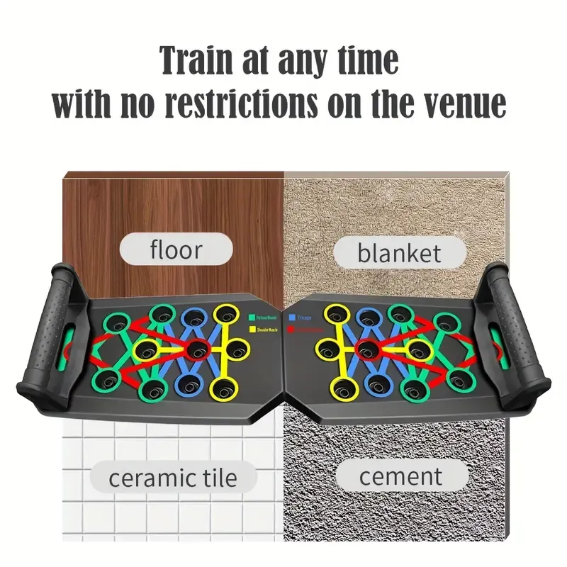 Multifunctional Push Up Trainer Board - Enhance Chest Muscle Strength, Boost Home & Gym Workout Efficiency, Ergonomic Design for Comfortable Exercise - Ideal for Fitness Enthusiasts