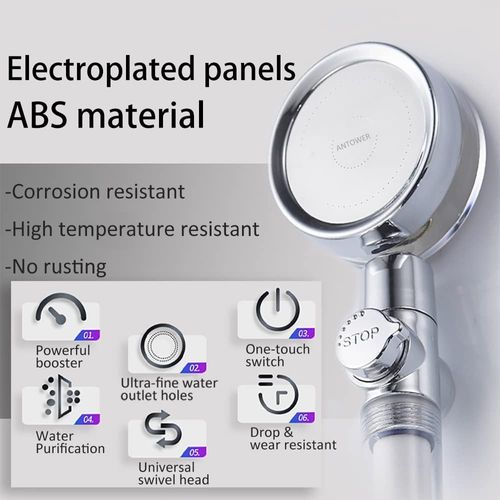 🔥Fan Shower Head🚿with Light Turbo Fan