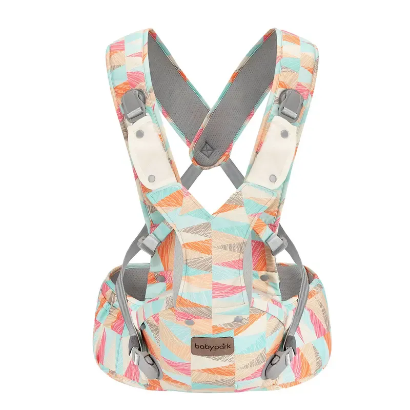 Baby Carrier, 6-in-1 Ergonomic Baby Carrier Newborn To Toddler For 7-45lbs, Front & Back Baby Carriers With Hip Seat For Dad Mom, Adjustable Mesh Infant Carrier With Hood All Season