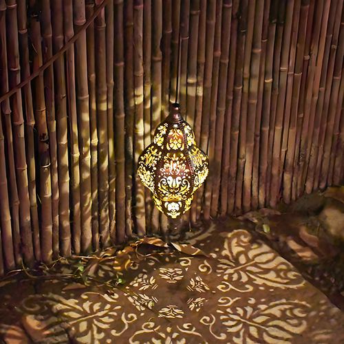 Solar-Powered Baroque Garden Chandelier – Waterproof Hollow Iron Lantern for Outdoor Decoration | Elegant European-Style Lighting | Auto On Off   Energy Savin