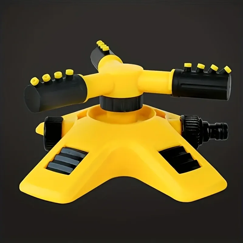 1pc Lawn AutomaticRotating Sprinkler -360 ° Rotating Sprinkler, 3 Manually Adjustable Rotating Arms Can Be Combined For Multiple Angles, Covering A Large Area For Garden Courtyard lawn Gardening automatic Irrigation or roof Cooling And Other Purposes
