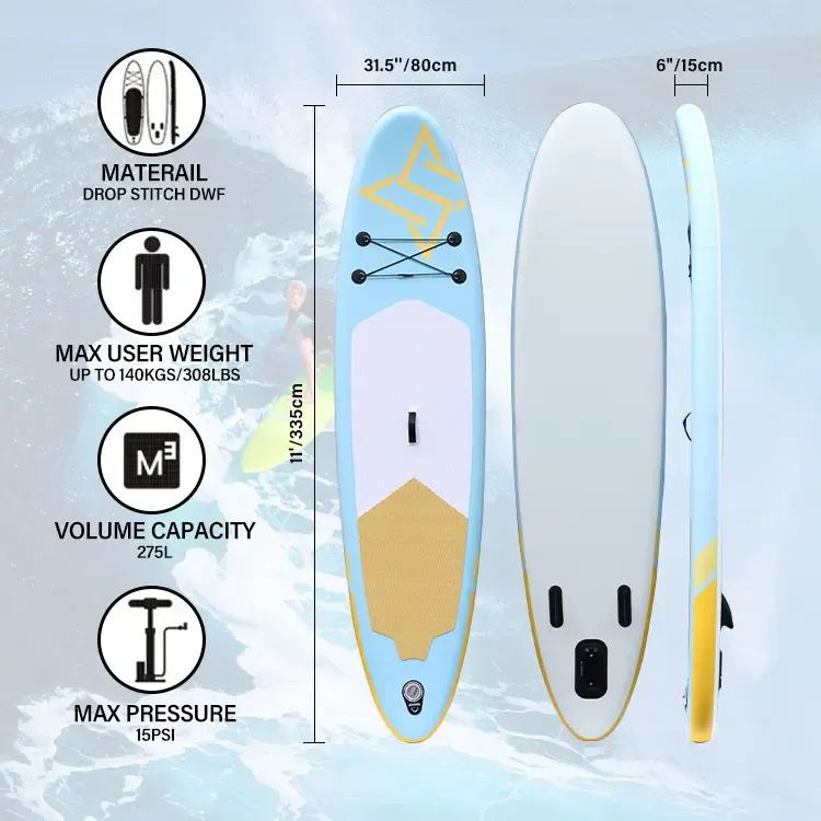 Portable ultra-light design wave surfboard beginner favorite SUP board with complete accessories
