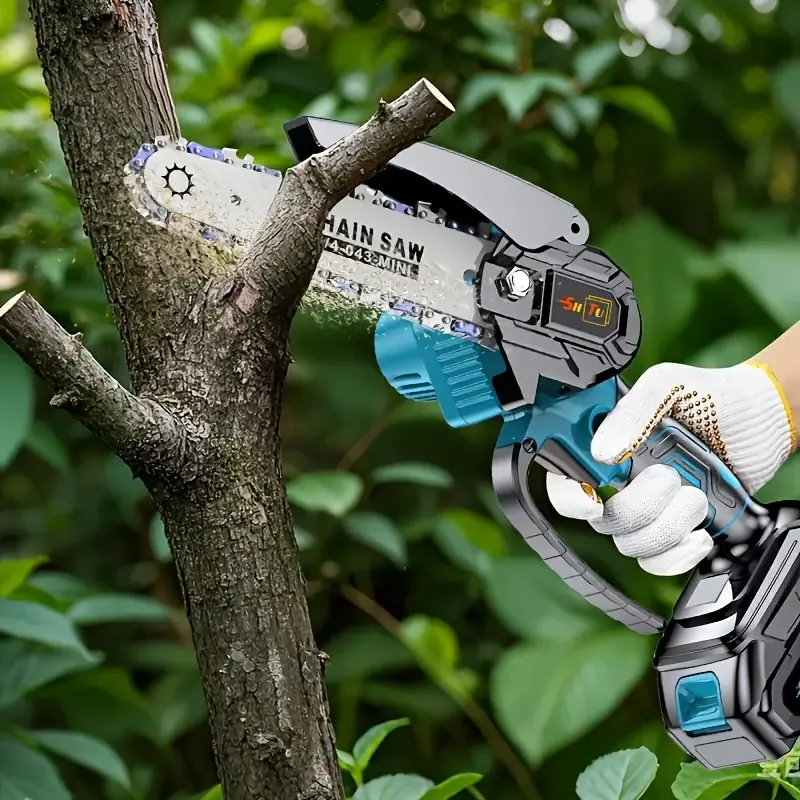 Mini Cordless Chainsaw - Lightweight, Portable, Rechargeable Battery | Safe Trimming for Tree Branches, Courtyard, Household, Garden, Gifts for Men
