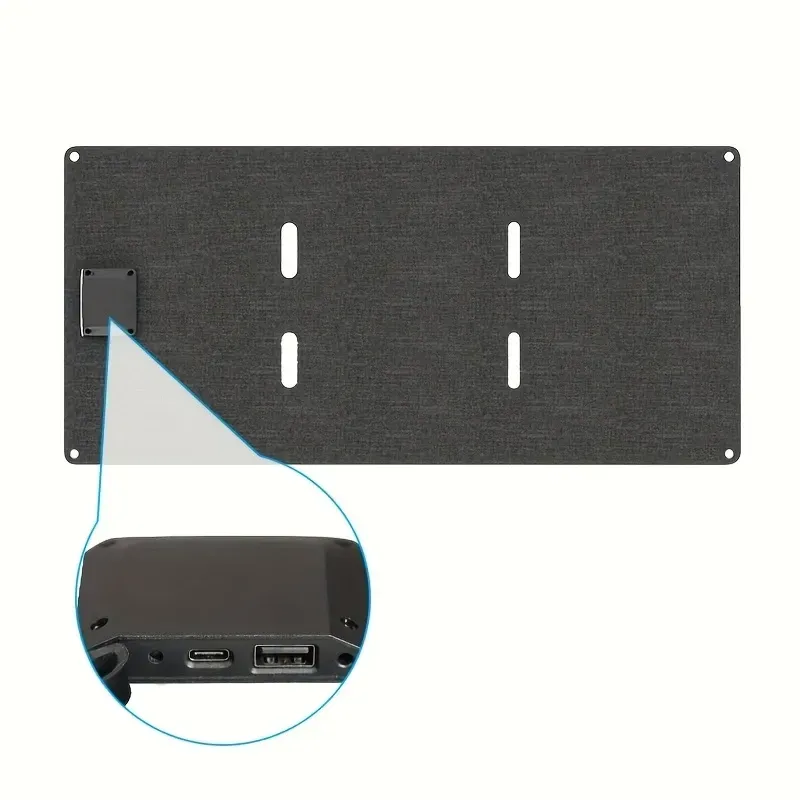 21W Portable Folding Solar Panel Charger, Dual USB A&USB C, High-Efficiency Single Crystal Silicon, Removable Photovoltaic Module, Solar-Powered Charging for Phones & Devices