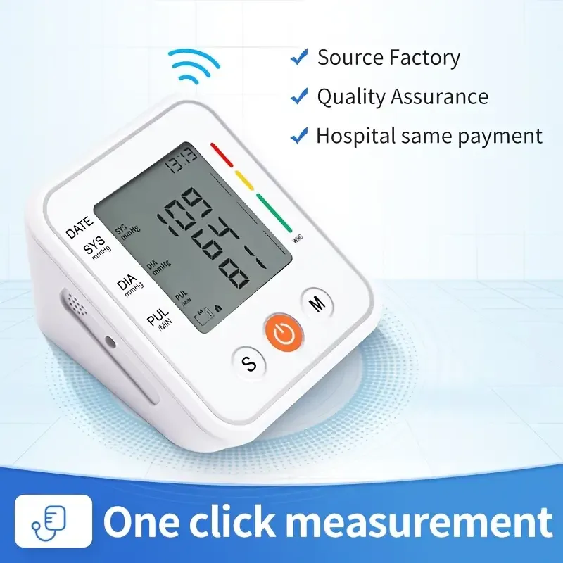 B01 Arm -type Blood Pressure Meter, Fully Automatic Blood Pressure Meter, Digital LED Display, Simple Operation, Cuffs Can Be Adjusted, Suitable For Family High And Low Blood Pressure, Arrhythmia Test, Elderly Health Guards.
