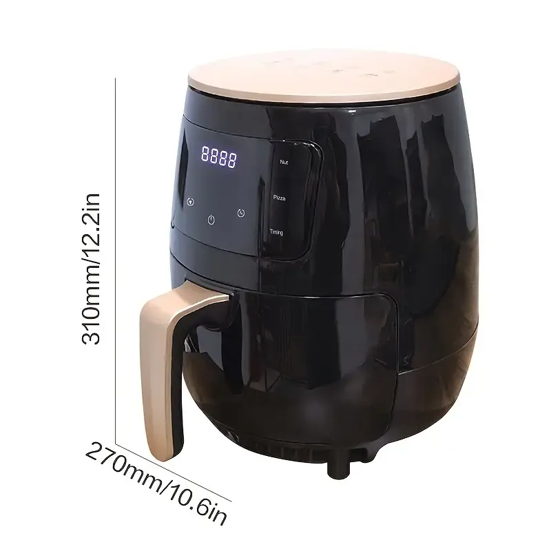 Large Capacity Air Fryer Plus - Fully Automatic Multi-Functional Touch Screen French Fries Machine with Easy Cooking Presets, Healthy Oil-Free Cooking, and Space-Saving Design for Home Kitchen