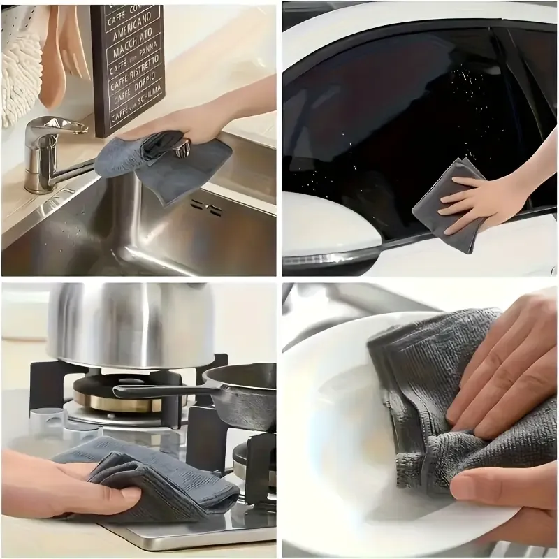 15 or 20-Pack Heavy-Duty Microfiber Cleaning Towels - Ultra-Absorbent, Quick-Dry, Lint-Free & Reusable Auto Cloths, Non-Abrasive Scratch-Free Surface for Cars, Trucks, Motorcycles, Boats, Home, Electronics - Ideal for Professional Detailing & Everyday Vehicle Maintenance, Car Care Accessories, Uniform Weave, Highquality Weave, Car Enthusiasts