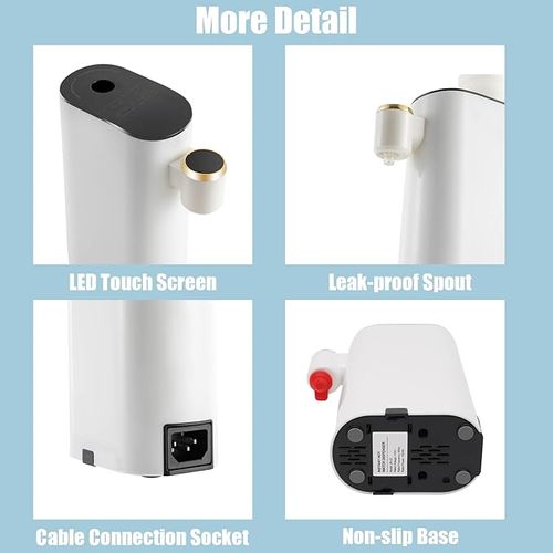 Mini Portable Instant Hot Water Dispenser - 1200W, 3s Quick Heating, 5 Adjustable Temperatures for Bottled Water