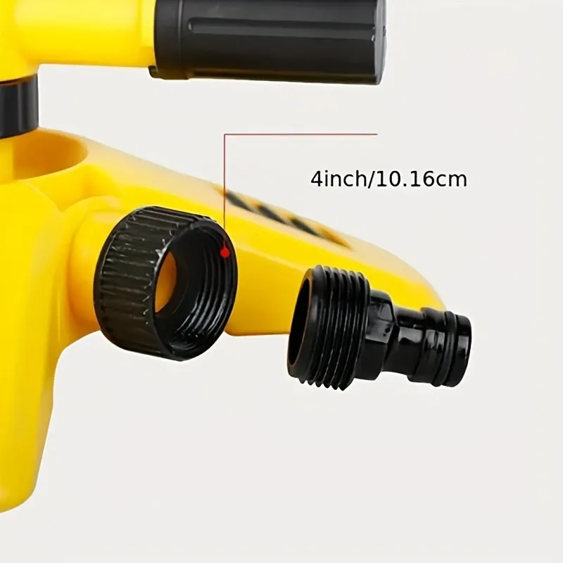 1pc Lawn AutomaticRotating Sprinkler -360 ° Rotating Sprinkler, 3 Manually Adjustable Rotating Arms Can Be Combined For Multiple Angles, Covering A Large Area For Garden Courtyard lawn Gardening automatic Irrigation or roof Cooling And Other Purposes