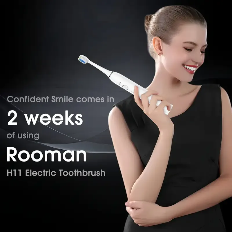 New Electric Toothbrush for Adults with 6 Modes Smart Timer, Rechargeable USB Electric Toothbrush with Replacement Brush Heads, Great Gift