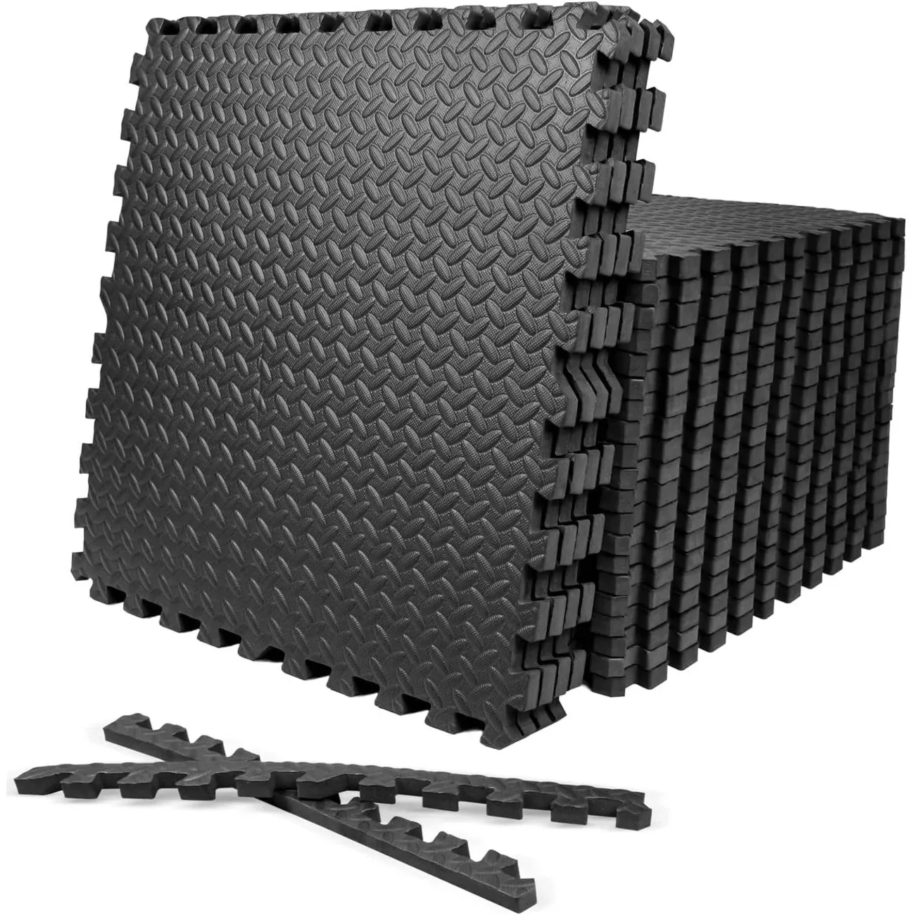 24pcs CAPHAUS 0.5 Inch Thickness Multipurpose EVA Foam Floor Tiles, 24-Inch x 24-Inch Interlocking Floor Mat for Indoor Gym and Home Use, Covers 96 SQ. FT