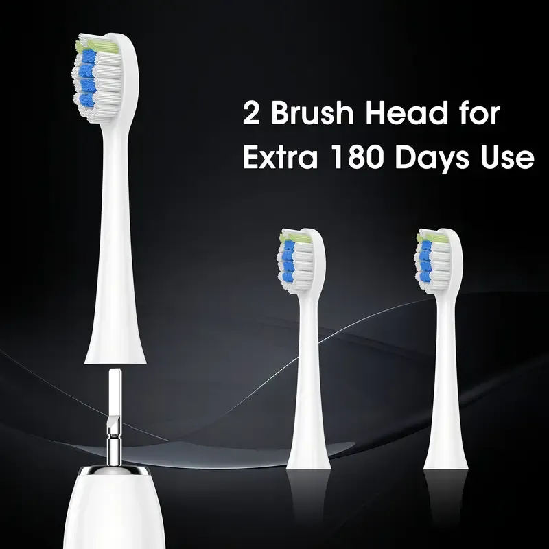 New Electric Toothbrush for Adults with 6 Modes Smart Timer, Rechargeable USB Electric Toothbrush with Replacement Brush Heads, Great Gift