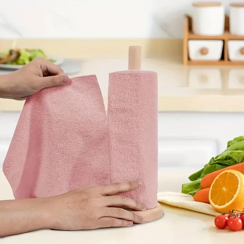 50pcs 1roll Reusable Microfiber Cleaning Cloths, Absorbent & Rust-Proof Kitchen Towels, Multipurpose Household Cleaning Supplies, Home Kitchen Cloth, Microfiber Towel Roll, Dishcloth Replacement, Cleaning Tools