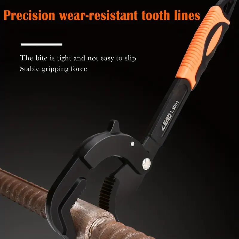 10 Inch & 14 Inch Multi-Functional Universal Wrench Set, Durable Metal Construction, Anti-Corrosion, Shock-Resistant, Break-Resistant, with Adjustable Jaw for Plumbing and Pipe Repair