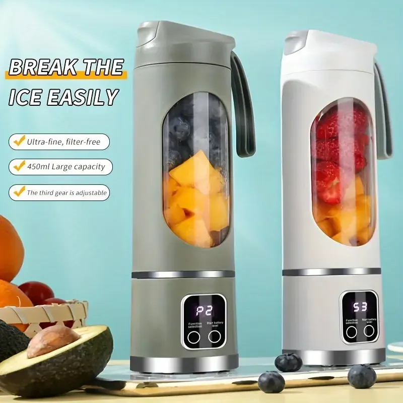 Portable USB Charging Blender And Juicer - Easy To Clean, Suitable For Fruit And Vegetable Drinks, Milkshakes - Capacity 10.14 Ounces To 16.91 Ounces