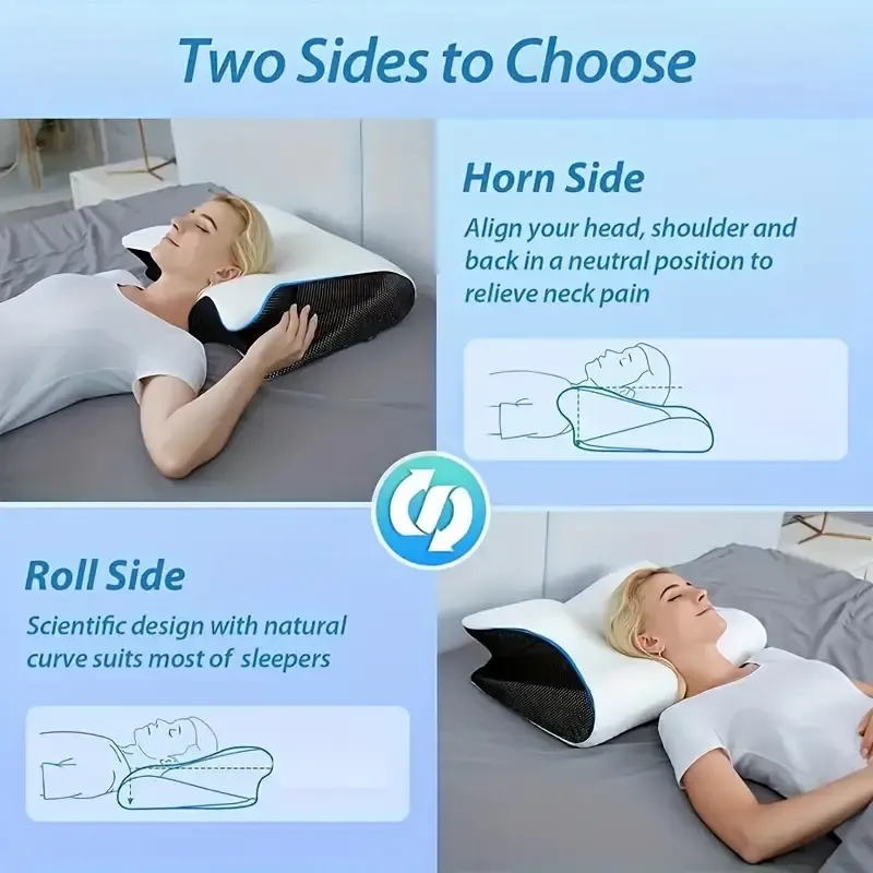 Pillow, Ergonomic Neck Neck Pillow, Sleep Relaxing Neck Pillow, New Memory Pillow Slow Rebound Neck Pillow, Back And Side Sleeper Bedding, Pregnancy Pillow, Sleeping Pillow, Gift for Elderly Parents, Pillows for Sleeping On