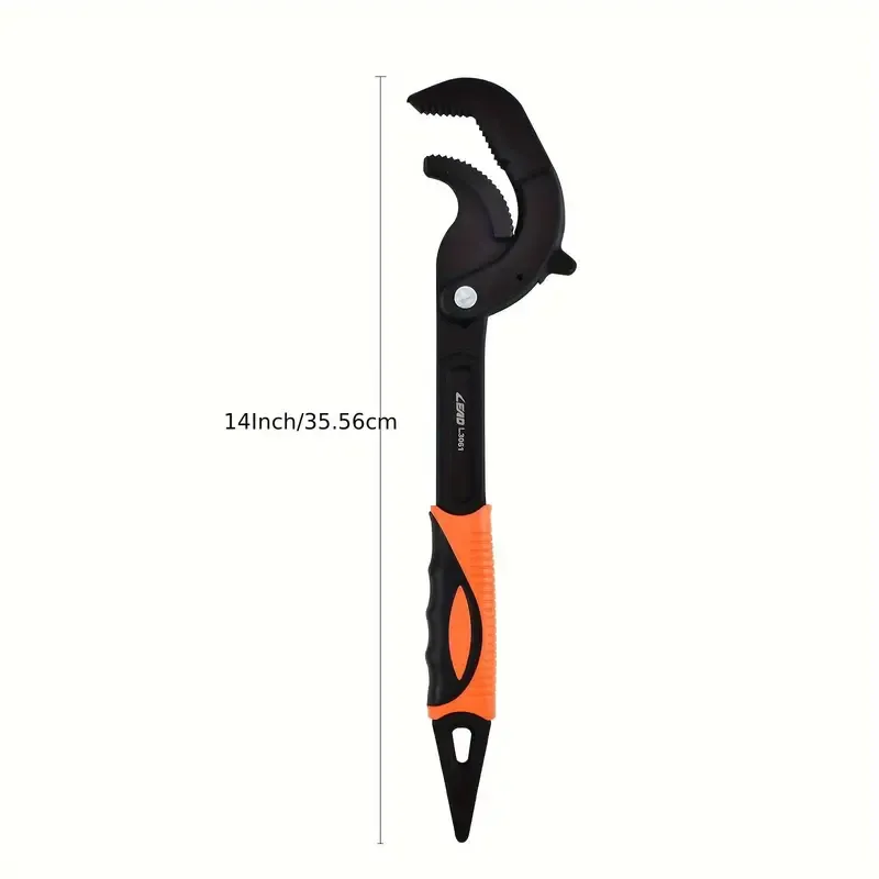 10 Inch & 14 Inch Multi-Functional Universal Wrench Set, Durable Metal Construction, Anti-Corrosion, Shock-Resistant, Break-Resistant, with Adjustable Jaw for Plumbing and Pipe Repair