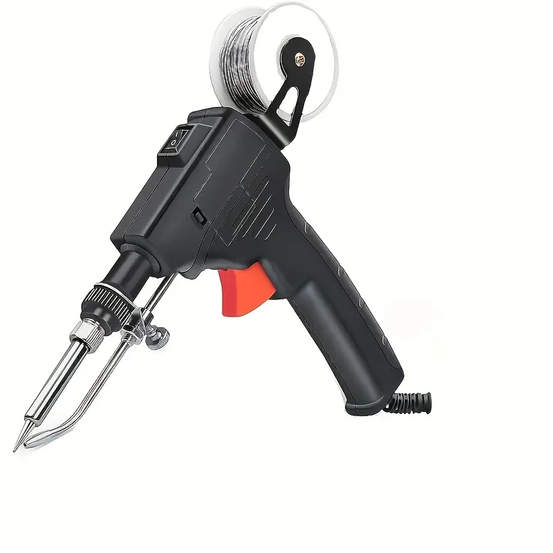 Handheld Automatic Soldering Gun with Adjustable Rubber Bracket for Circuit Boards, DIY Projects & Electronics Repair – Ergonomic Design, Precision Control, and Comfortable Grip
