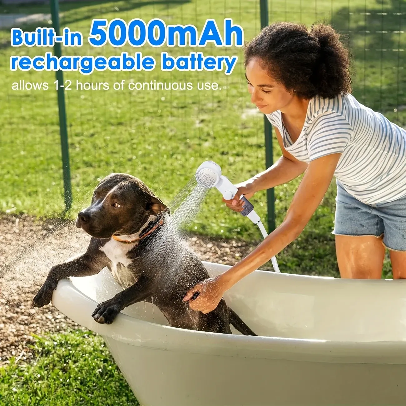 Portable | Rechargeable  Rechargeable Electric Shower Pump, 1 Portable Watering System | Camping Shower, Outdoor Shower, Suitable for Hiking And Climbing Bathing, Car And Motorcycle Cleaning, Beach Camping Bathing, Crop Watering, Pet Bathing, Holiday Gardening Watering