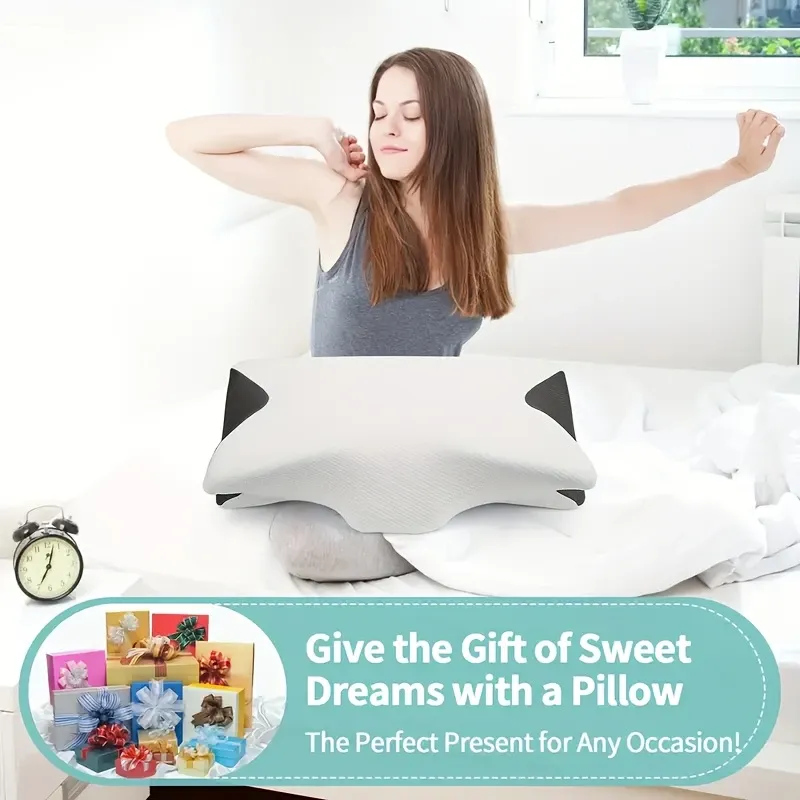 Pillow, Ergonomic Neck Neck Pillow, Sleep Relaxing Neck Pillow, New Memory Pillow Slow Rebound Neck Pillow, Back And Side Sleeper Bedding, Pregnancy Pillow, Sleeping Pillow, Gift for Elderly Parents, Pillows for Sleeping On