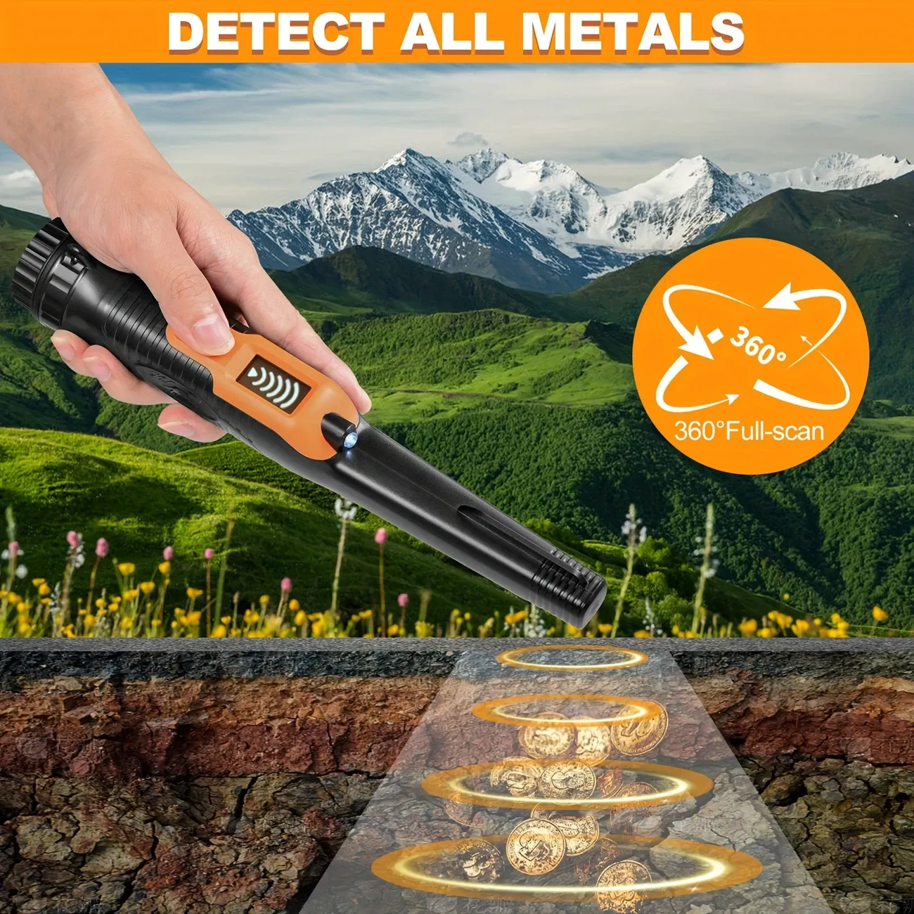 Metal Detectors For Adults For Professional For Beginners Metal Detector Wand Machine Handheld Small Positioning Stick Outdoor Treasure Hunt