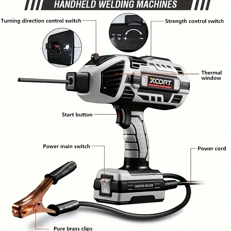Portable Handheld Welding Machine - ARC Welder Gun 220V, IGBT Inverter for  Wire Rod, Electric Welder Kit