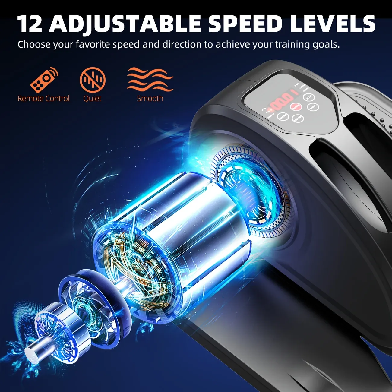 Portable Elliptical Machine Quiet & Portable Under Desk Elliptical Machine, Ellipse Leg Exerciser for Seniors Fully Assembled | Electric Seated Pedal Exerciser with Remote Control & 12 Adjustable Speeds