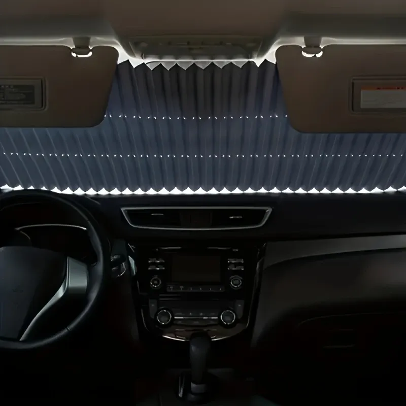 Easy Stick-On Installation, Blackout Curtain For Front Window, Car Sunshade
