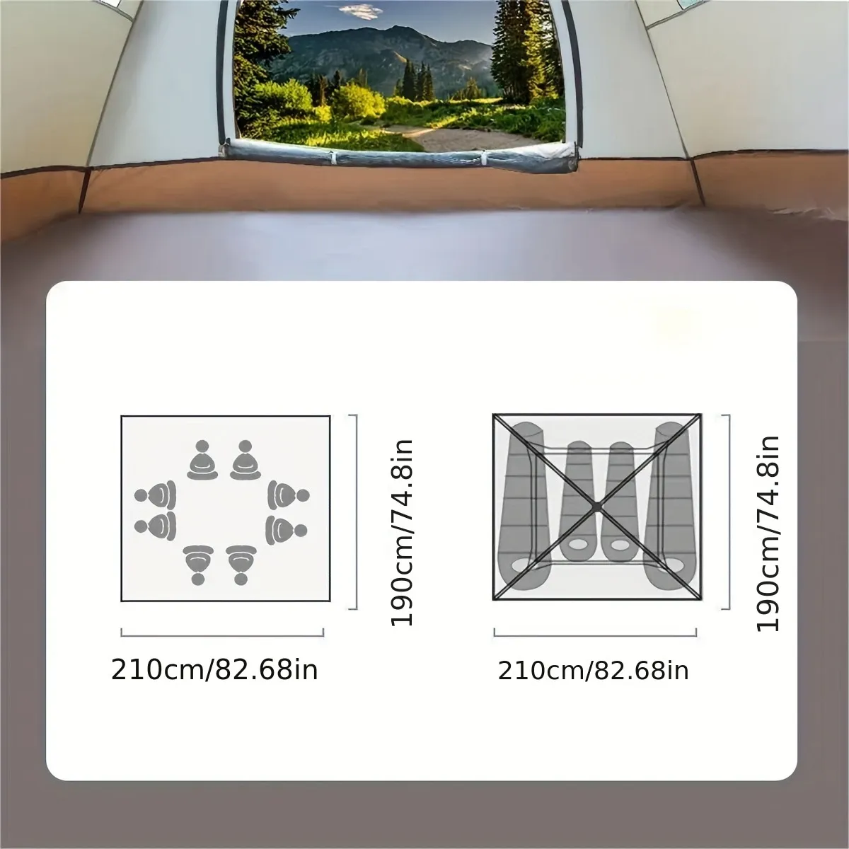 Automatic Quick-opening Tent Outdoor Self-driving Travel Camping Tent Automatic Quick-open Tent Rainproof Sunshine-proof Tent Fishing Beach Sunshine Shelter 2-3Person Portable Fishing Hiking