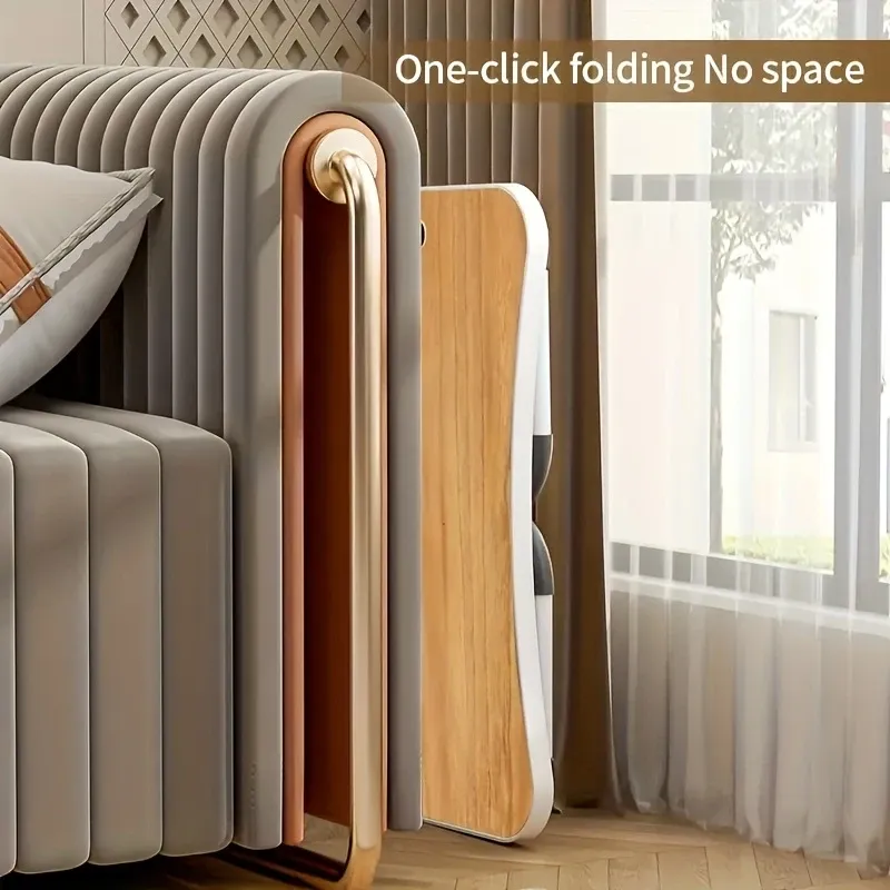 Ultra Large Multi Functional Laptop Bed Table - Portable Tray Holder With Cup Holder, Drawer, USB, Fan, And Light - Stable, Durable, And Foldable For Eating, Reading, And Writing