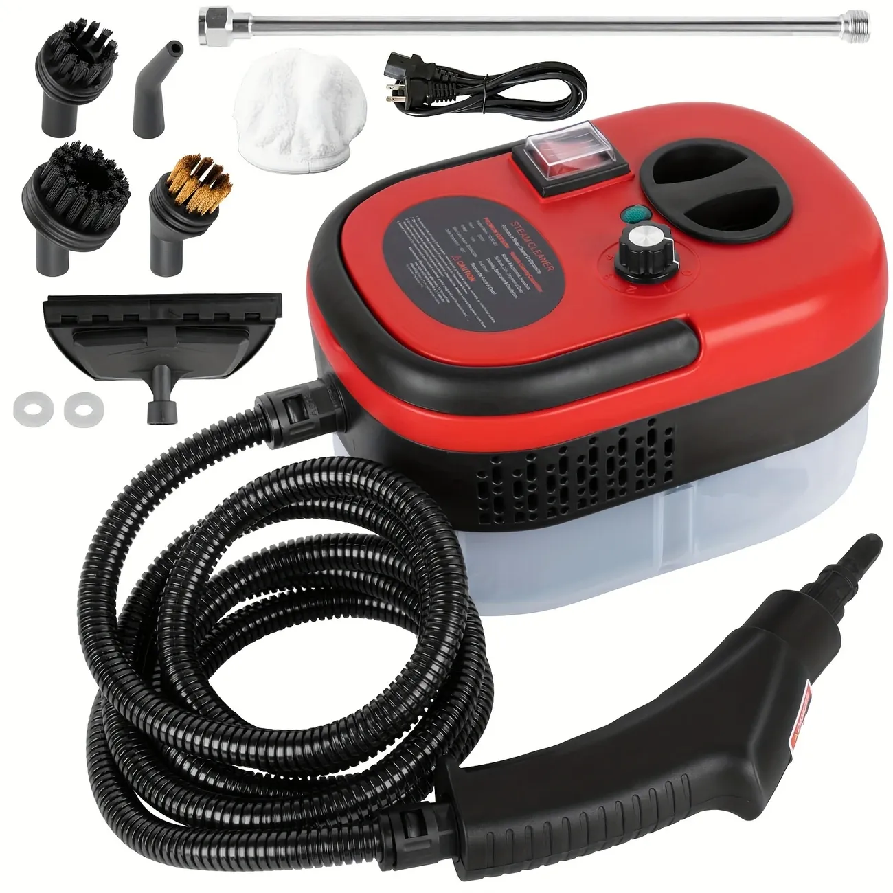 High Temperature Handheld Steam Cleaner (40.58oz) with Brush Heads, 2500W Portable Steamer for Home Cleaning