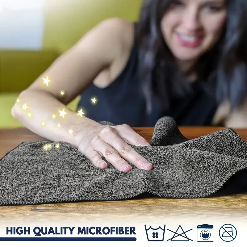 15 or 20-Pack Heavy-Duty Microfiber Cleaning Towels - Ultra-Absorbent, Quick-Dry, Lint-Free & Reusable Auto Cloths, Non-Abrasive Scratch-Free Surface for Cars, Trucks, Motorcycles, Boats, Home, Electronics - Ideal for Professional Detailing & Everyday Vehicle Maintenance, Car Care Accessories, Uniform Weave, Highquality Weave, Car Enthusiasts