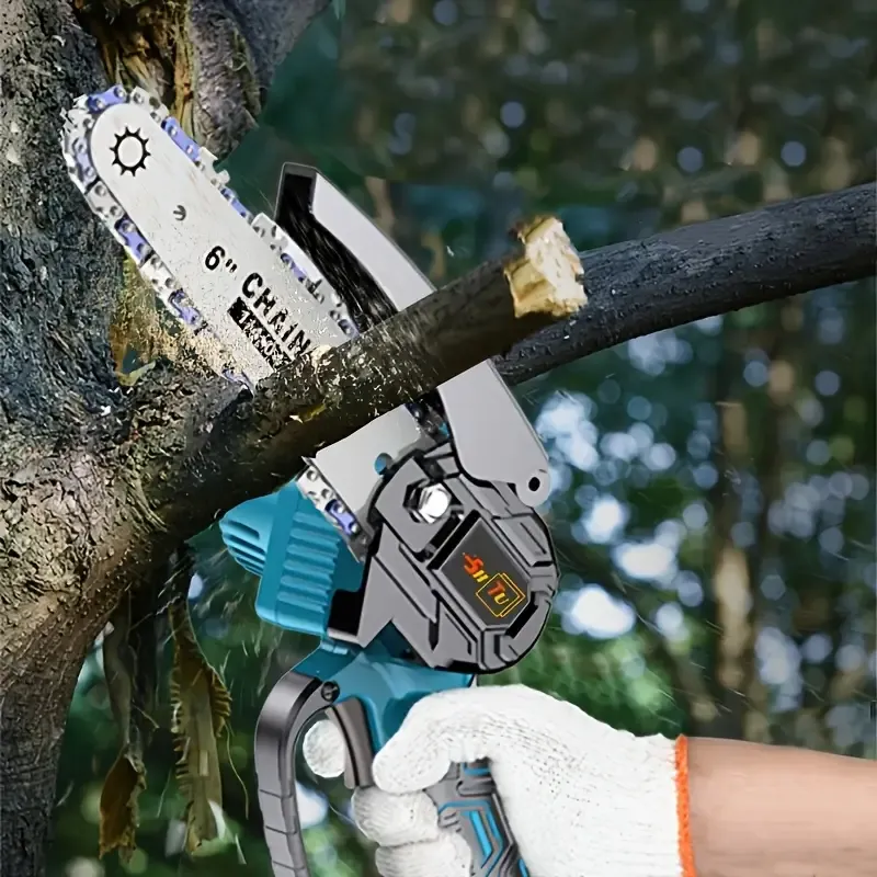 Mini Cordless Chainsaw - Lightweight, Portable, Rechargeable Battery | Safe Trimming for Tree Branches, Courtyard, Household, Garden, Gifts for Men