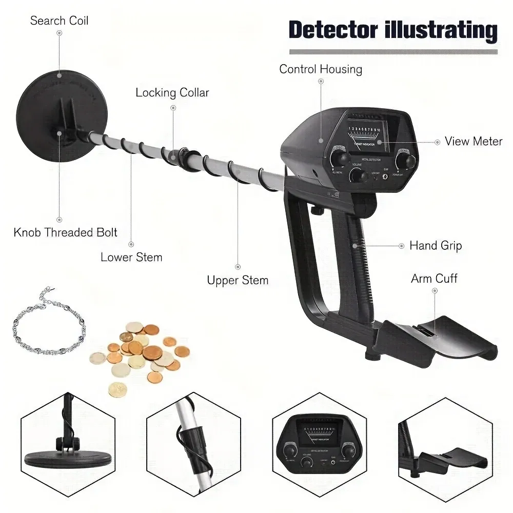 Metal Detectors For Adults For Professional For Beginners Metal Detector Wand Machine Handheld Small Positioning Stick Outdoor Treasure Hunt