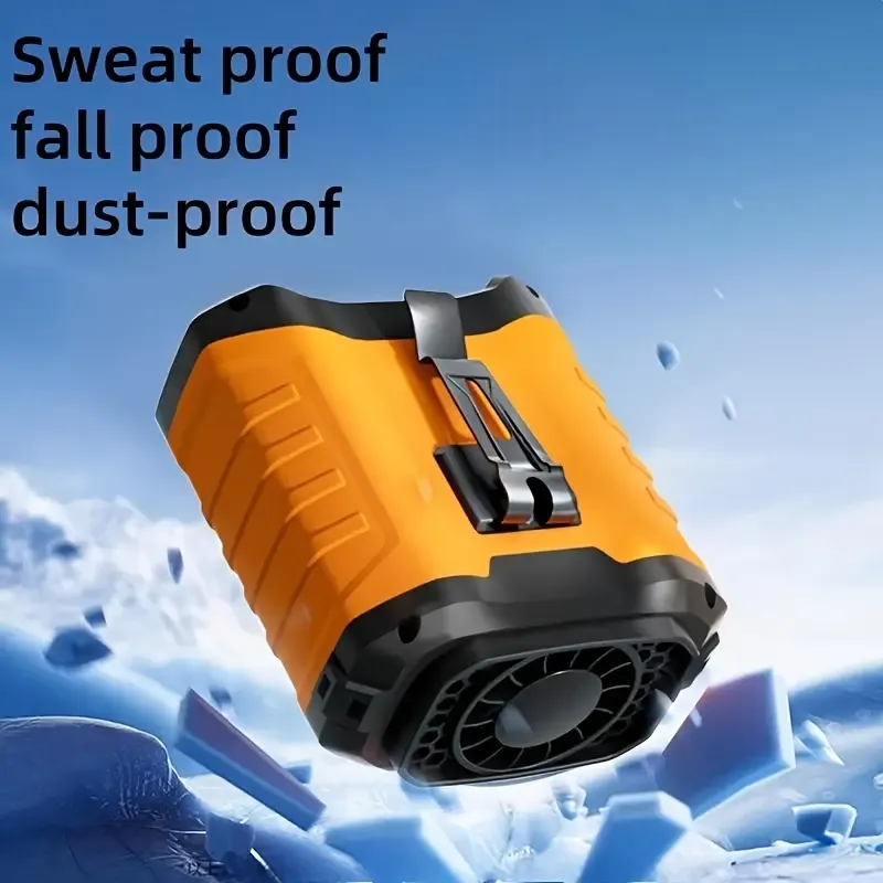 2025 pocket shirt fan, portable waist clip body fan, USB-C rechargeable, 5 adjustable gears, personal wearable 1-4h high power outdoor fan, more than 5 hours of battery life, compact belt fan, suitable for construction sites, portable fan for outdoor use