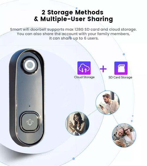 Tuya Smart Waterproof AC Long Power Video Doorbell Wireless Remote Camera Home HD Monitoring