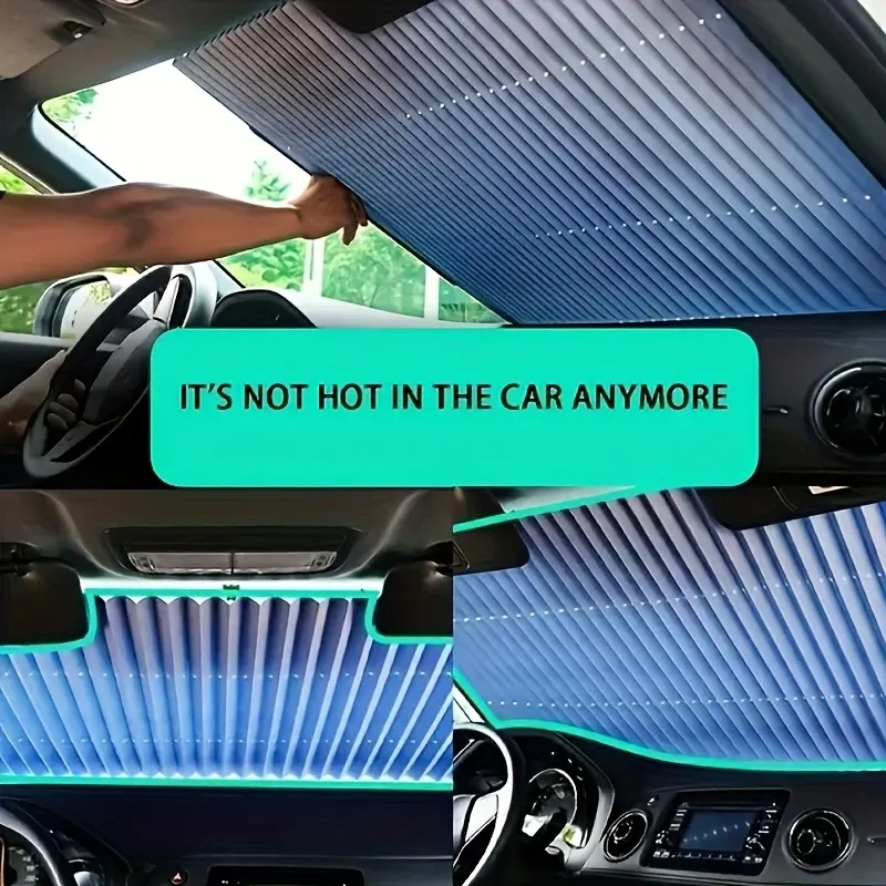 Easy Stick-On Installation, Blackout Curtain For Front Window, Car Sunshade